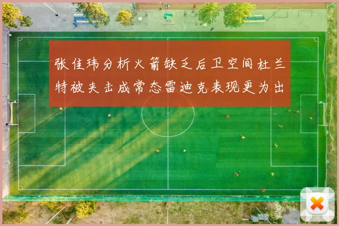 张佳玮分析火箭缺乏后卫空间杜兰特被夹击成常态雷迪克表现更为出色